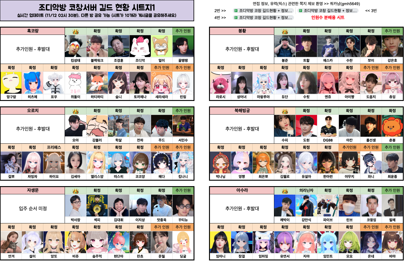 코창서버 시트지